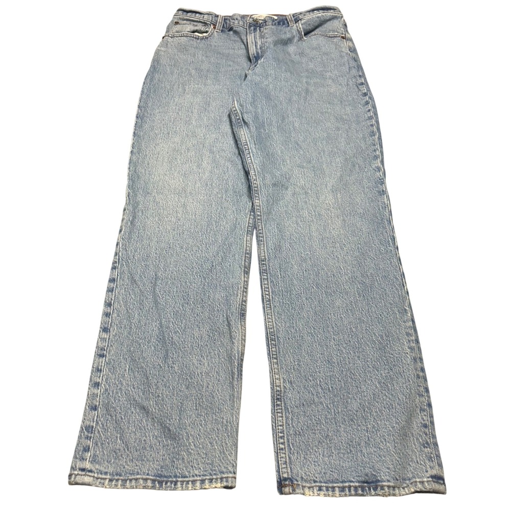Abercrombie & Fitch‎ The 90s Straight Jeans Light Wash Women 31 Ultra High Rise